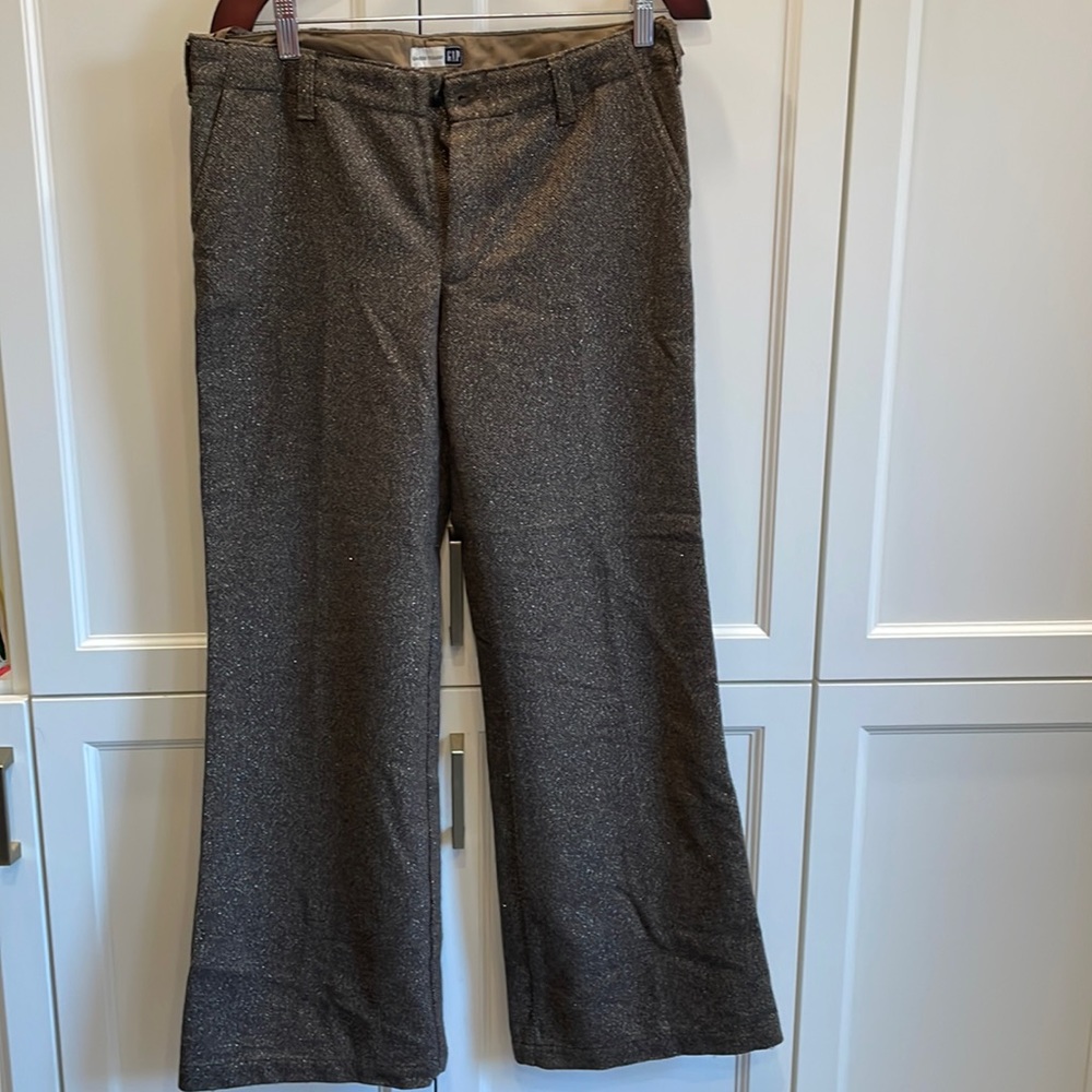 Gold flecked brown Gap wool pants size 8